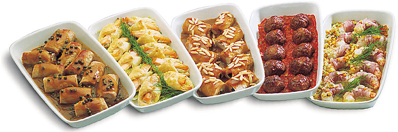 Internationale warme Snacks